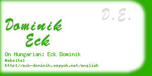 dominik eck business card